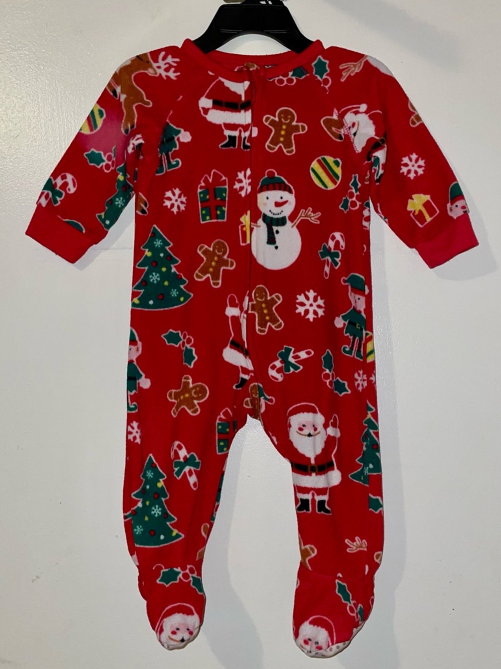 6/9m Baby Christmas Fleece Sleeper